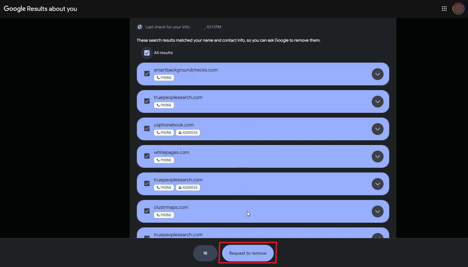 GoogleResultsAboutYouAllSelectedRequestToRemove.PNG