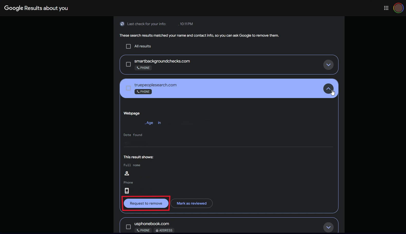 GoogleResultsAboutYouExpandedRequestToRemove.PNG