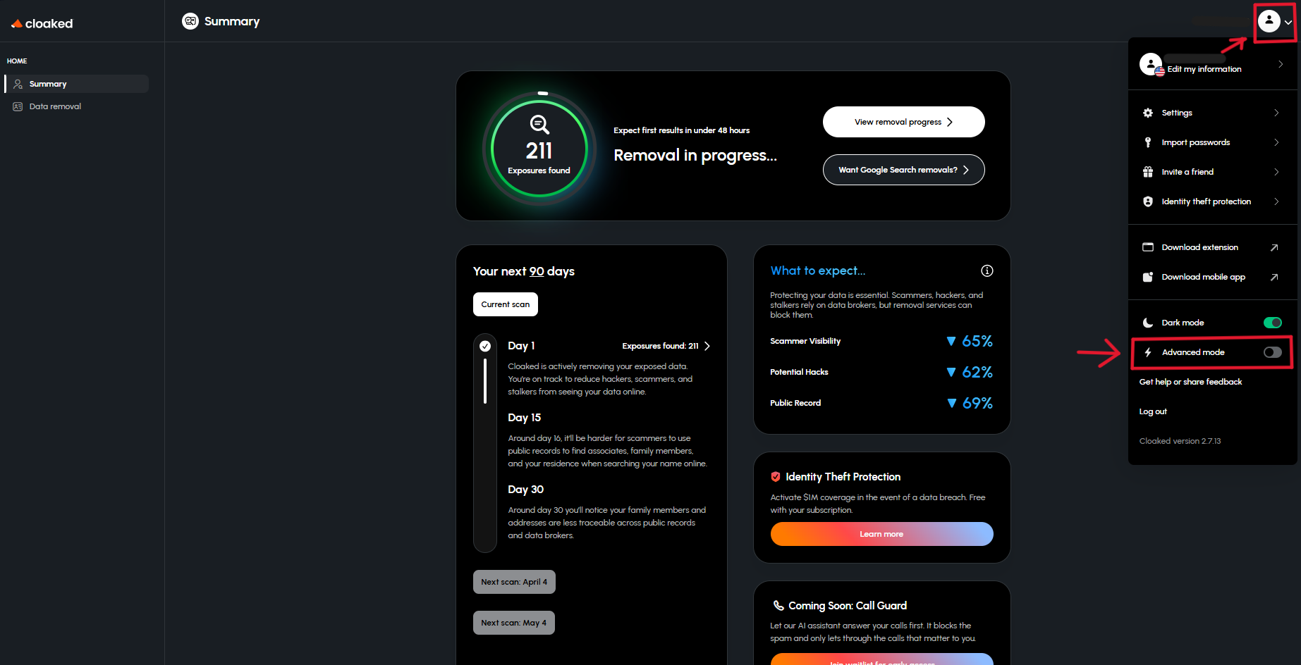 dashboardadvancedmodetoggle.PNG